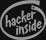 Hacker inside badge